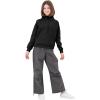 imageRolanko Girls Half Zip Pullover Cropped Sweatshirts for Girls Long Sleeve Sweat Shirts with Thumb Hole 514 YearsBlack