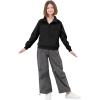 imageRolanko Girls Half Zip Pullover Cropped Sweatshirts for Girls Long Sleeve Sweat Shirts with Thumb Hole 514 YearsBlack
