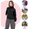 imageRolanko Girls Half Zip Pullover Cropped Sweatshirts for Girls Long Sleeve Sweat Shirts with Thumb Hole 514 YearsBlack