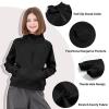 imageRolanko Girls Half Zip Pullover Cropped Sweatshirts for Girls Long Sleeve Sweat Shirts with Thumb Hole 514 YearsBlack