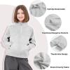 imageRolanko Girls Half Zip Pullover Cropped Sweatshirts for Girls Long Sleeve Sweat Shirts with Thumb Hole 514 YearsGrey