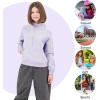 imageRolanko Girls Half Zip Pullover Cropped Sweatshirts for Girls Long Sleeve Sweat Shirts with Thumb Hole 514 YearsLightpurple