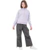 imageRolanko Girls Half Zip Pullover Cropped Sweatshirts for Girls Long Sleeve Sweat Shirts with Thumb Hole 514 YearsLightpurple