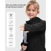 imageRolanko Girls Hoodies Fleece Sweatshirts Long Sleeve Cozy lightweight Pullover Tops with Pocket Kids Warm Velvet OutwearBlack