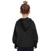 imageRolanko Girls Hoodies Fleece Sweatshirts Long Sleeve Cozy lightweight Pullover Tops with Pocket Kids Warm Velvet OutwearBlack
