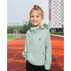 imageRolanko Girls Hoodies Fleece Sweatshirts Long Sleeve Cozy lightweight Pullover Tops with Pocket Kids Warm Velvet OutwearGreen