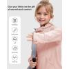 imageRolanko Girls Hoodies Fleece Sweatshirts Long Sleeve Cozy lightweight Pullover Tops with Pocket Kids Warm Velvet OutwearPink