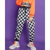 imageRolanko Girls Jogger Pants Active Kids Sweatpants with Pocket Hip Hop Streetwear Trousers 414 YearsA2plaid