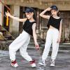 imageRolanko Girls Jogger Pants Active Kids Sweatpants with Pocket Hip Hop Streetwear Trousers 414 YearsE5white