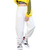 imageRolanko Girls Jogger Pants Active Kids Sweatpants with Pocket Hip Hop Streetwear Trousers 414 YearsE5white