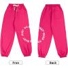 imageRolanko Girls Jogger Pants Active Kids Sweatpants with Pocket Hip Hop Streetwear Trousers 414 YearsG1roseletter