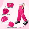 imageRolanko Girls Jogger Pants Active Kids Sweatpants with Pocket Hip Hop Streetwear Trousers 414 YearsG1roseletter