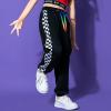 imageRolanko Girls Jogger Pants Active Kids Sweatpants with Pocket Hip Hop Streetwear Trousers 414 YearsG2blackside