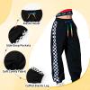 imageRolanko Girls Jogger Pants Active Kids Sweatpants with Pocket Hip Hop Streetwear Trousers 414 YearsG2blackside