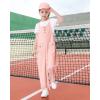 imageRolanko Girls Jumpsuit Knitted Sleeveless Overalls Wide Leg Pants Romper for Kids Loose Jumpers with Pockets 514 YPink
