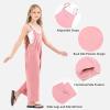 imageRolanko Girls Jumpsuit Sleeveless Romper Wide Leg Pants Overalls for Kids Loose Jumpers with Pockets 414 YearsA1light Pink