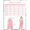 imageRolanko Girls Jumpsuit Sleeveless Romper Wide Leg Pants Overalls for Kids Loose Jumpers with Pockets 414 YearsA1light Pink