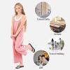 imageRolanko Girls Jumpsuit Sleeveless Romper Wide Leg Pants Overalls for Kids Loose Jumpers with Pockets 414 YearsA1light Pink