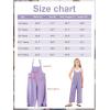 imageRolanko Girls Jumpsuit Sleeveless Romper Wide Leg Pants Overalls for Kids Loose Jumpers with Pockets 414 YearsA1purple