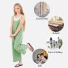 imageRolanko Girls Jumpsuit Sleeveless Romper Wide Leg Pants Overalls for Kids Loose Jumpers with Pockets 414 YearsA1sagegreen