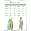 imageRolanko Girls Jumpsuit Sleeveless Romper Wide Leg Pants Overalls for Kids Loose Jumpers with Pockets 414 YearsA1sagegreen