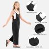 imageRolanko Girls Jumpsuit Sleeveless Romper Wide Leg Pants Overalls for Kids Loose Jumpers with Pockets 414 YearsBlack