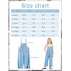 imageRolanko Girls Jumpsuit Sleeveless Romper Wide Leg Pants Overalls for Kids Loose Jumpers with Pockets 414 YearsLight Blue