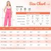imageRolanko Girls Jumpsuit Sleeveless Romper Wide Leg Pants Overalls for Kids Loose Jumpers with Pockets 414 YearsPink