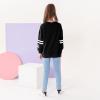 imageRolanko Girls Kids Pullover Sweatshirt with Crewneck Girls Casual Oversized Top Shirts Long SleeveAblack