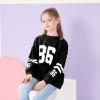 imageRolanko Girls Kids Pullover Sweatshirt with Crewneck Girls Casual Oversized Top Shirts Long SleeveAblack