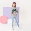 imageRolanko Girls Kids Pullover Sweatshirt with Crewneck Girls Casual Oversized Top Shirts Long SleeveBgrey
