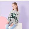imageRolanko Girls Kids Pullover Sweatshirt with Crewneck Girls Casual Oversized Top Shirts Long SleeveBgrey