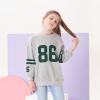 imageRolanko Girls Kids Pullover Sweatshirt with Crewneck Girls Casual Oversized Top Shirts Long SleeveBgrey