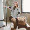 imageRolanko Girls Kids Pullover Sweatshirt with Crewneck Girls Casual Oversized Top Shirts Long SleeveE1grey Pink