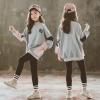 imageRolanko Girls Kids Pullover Sweatshirt with Crewneck Girls Casual Oversized Top Shirts Long SleeveE1grey Pink