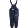 imageRolanko Girls Overalls Denim Bib Distressed Jumpsuit Kids Blue Baggy Jean Pants 414 Years with PocketsA1navy
