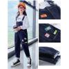 imageRolanko Girls Overalls Denim Bib Distressed Jumpsuit Kids Blue Baggy Jean Pants 414 Years with PocketsA1navy