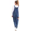 imageRolanko Girls Overalls Denim Bib Distressed Jumpsuit Kids Blue Baggy Jean Pants 414 Years with PocketsA2blue Pocket
