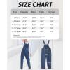 imageRolanko Girls Overalls Denim Bib Distressed Jumpsuit Kids Blue Baggy Jean Pants 414 Years with PocketsA2blue Pocket
