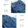 imageRolanko Girls Overalls Denim Bib Distressed Jumpsuit Kids Blue Baggy Jean Pants 414 Years with PocketsA2blue Pocket