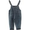 imageRolanko Girls Overalls Denim Bib Distressed Jumpsuit Kids Blue Baggy Jean Pants 414 Years with PocketsA4grey