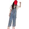 imageRolanko Girls Overalls Denim Bib Distressed Jumpsuit Kids Blue Baggy Jean Pants 414 Years with PocketsB1pockets
