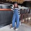imageRolanko Girls Overalls Denim Bib Distressed Jumpsuit Kids Blue Baggy Jean Pants 414 Years with PocketsB2button