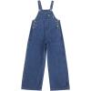 imageRolanko Girls Overalls Denim Bib Distressed Jumpsuit Kids Blue Baggy Jean Pants 414 Years with PocketsB2button