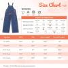 imageRolanko Girls Overalls Denim Bib Distressed Jumpsuit Kids Blue Baggy Jean Pants 414 Years with PocketsB2button