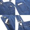 imageRolanko Girls Overalls Denim Bib Distressed Jumpsuit Kids Blue Baggy Jean Pants 414 Years with PocketsB2button