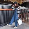 imageRolanko Girls Overalls Denim Bib Distressed Jumpsuit Kids Blue Baggy Jean Pants 414 Years with PocketsB2button