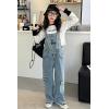 imageRolanko Girls Overalls Denim Bib Distressed Jumpsuit Kids Blue Baggy Jean Pants 414 Years with PocketsD1cargo