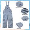 imageRolanko Girls Overalls Denim Bib Distressed Jumpsuit Kids Blue Baggy Jean Pants 414 Years with PocketsD1cargo