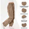 imageRolanko Girls Parachute Pants Y2K Cargo Pants for Girls Loose Jogger Trousers with Pockets Streetwear Kids 414 YearsCoffee